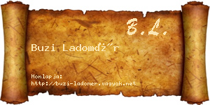 Buzi Ladomér névjegykártya